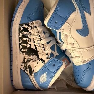 Jordan Mid Sneakers in White and Black